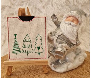 2€ ZUSATZTÜRCHEN 18. Dezember - Stickserie - ITH Teebeutel Verpackung